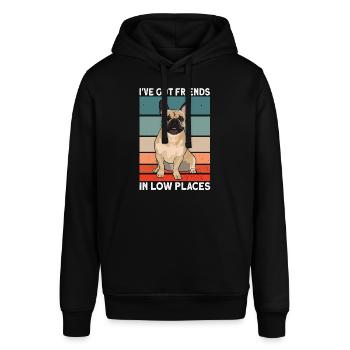 französische bulldogge - Stanley/Stella Unisex Hoodie SOUNDER - Schwarz - Vorne - Alina (178cm) & Michal (187cm)