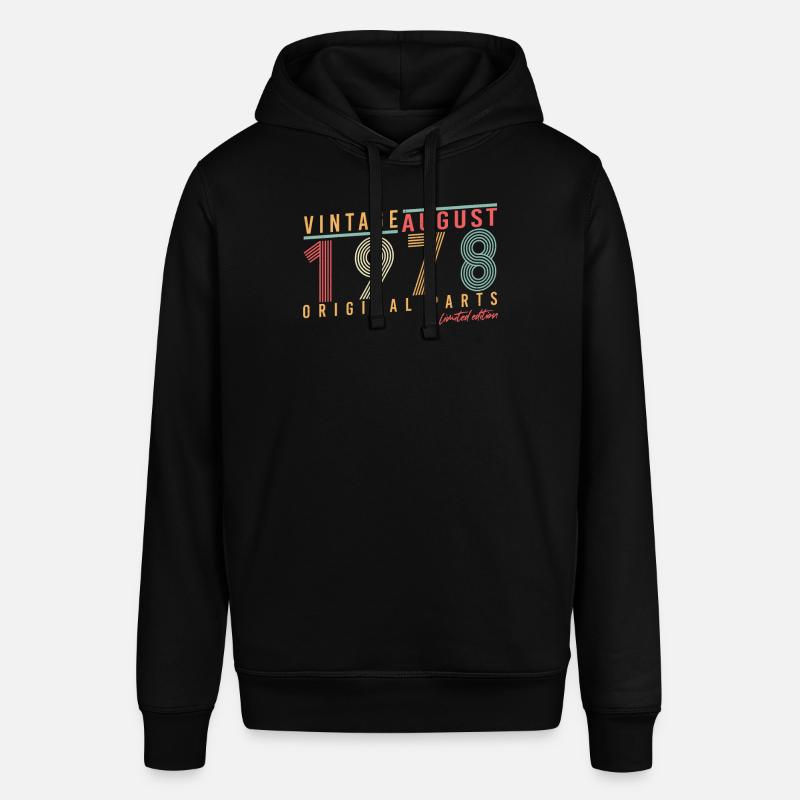 Août 1978 Édition limitée - Sweat à capuche SOUNDER Stanley/Stella Unisexe - noir