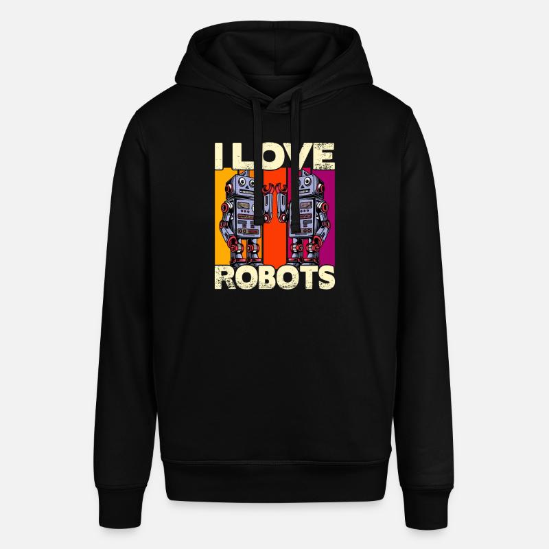 J’adore les robots - Sweat à capuche SOUNDER Stanley/Stella Unisexe - noir