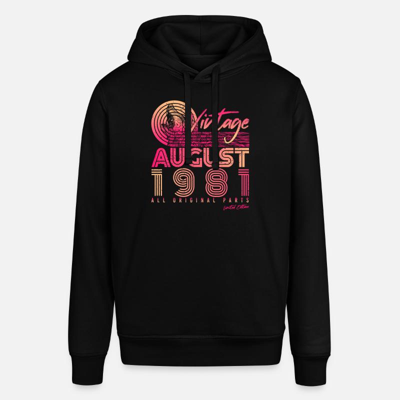 Août 1981 Idée cadeau - Sweat à capuche SOUNDER Stanley/Stella Unisexe - noir