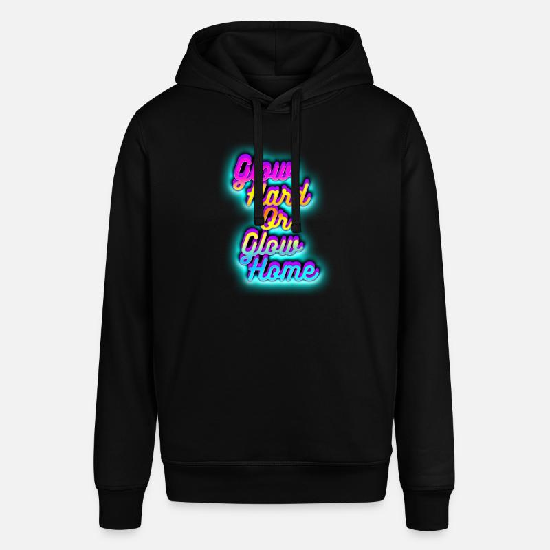 Glow Hard oder Glow Home - Stanley/Stella Unisex Hoodie SOUNDER - Schwarz