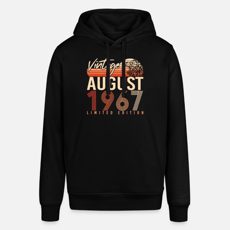1967 Août Rétro - Sweat à capuche SOUNDER Stanley/Stella Unisexe - noir