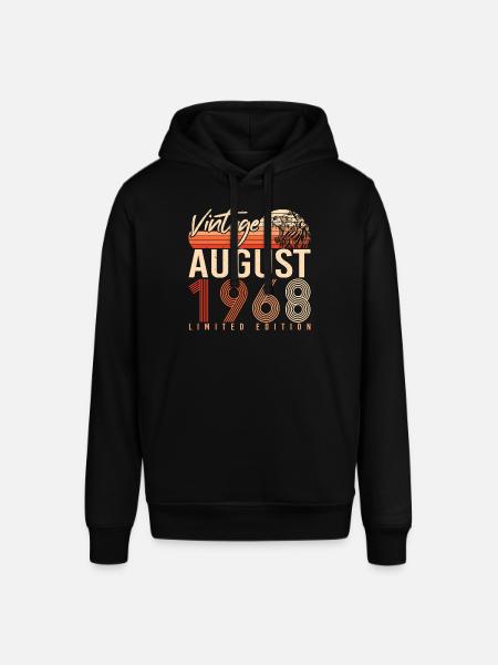 1968 August Retro - Stanley/Stella SOUNDER Unisex Hoodie - black