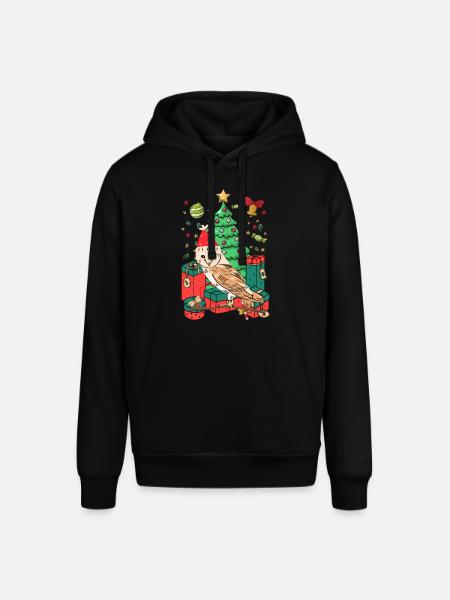 Ugly Christmas Owl - Stanley/Stella SOUNDER Unisex Hoodie - black