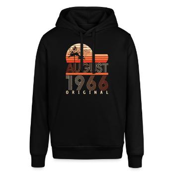 1966 August Original - Stanley/Stella Unisex Hoodie SOUNDER - Schwarz - Vorne - Alina (178cm) & Michal (187cm)