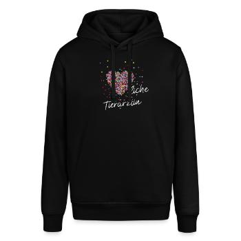 Veterinarian With Heart Veterinarian Veterinarian - Stanley/Stella SOUNDER Unisex Hoodie - black - Front - Alina (178cm) & Michal (187cm)