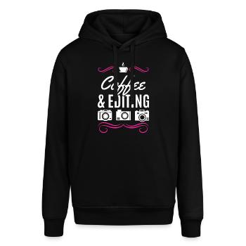 Photography Coffee & Editing Photo Camera Photographer - Stanley/Stella SOUNDER Unisex Hoodie - black - Front - Alina (178cm) & Michal (187cm)