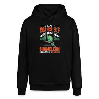 Chameleon Gift Chameleon - Stanley/Stella SOUNDER Unisex Hoodie - black - Front - Alina (178cm) & Michal (187cm)