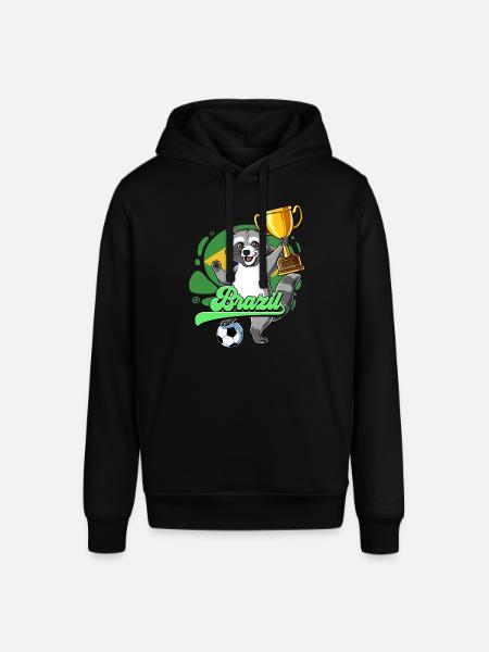 Brasilien Fußball - Stanley/Stella Unisex Hoodie SOUNDER - Schwarz