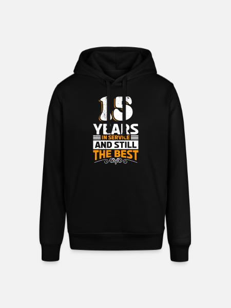 Bedrijfsjubileum 15 jaar in dienst - Stanley/Stella Uniseks biologische hoodie SOUNDER - zwart