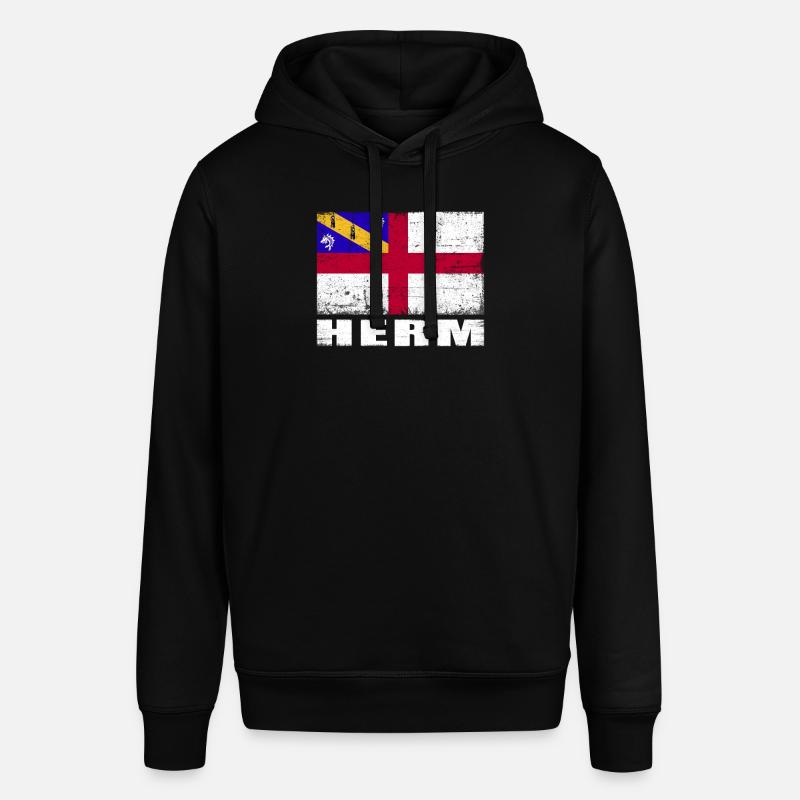 Drapeau Herm Grunge Drapeau Herm - Sweat à capuche SOUNDER Stanley/Stella Unisexe - noir