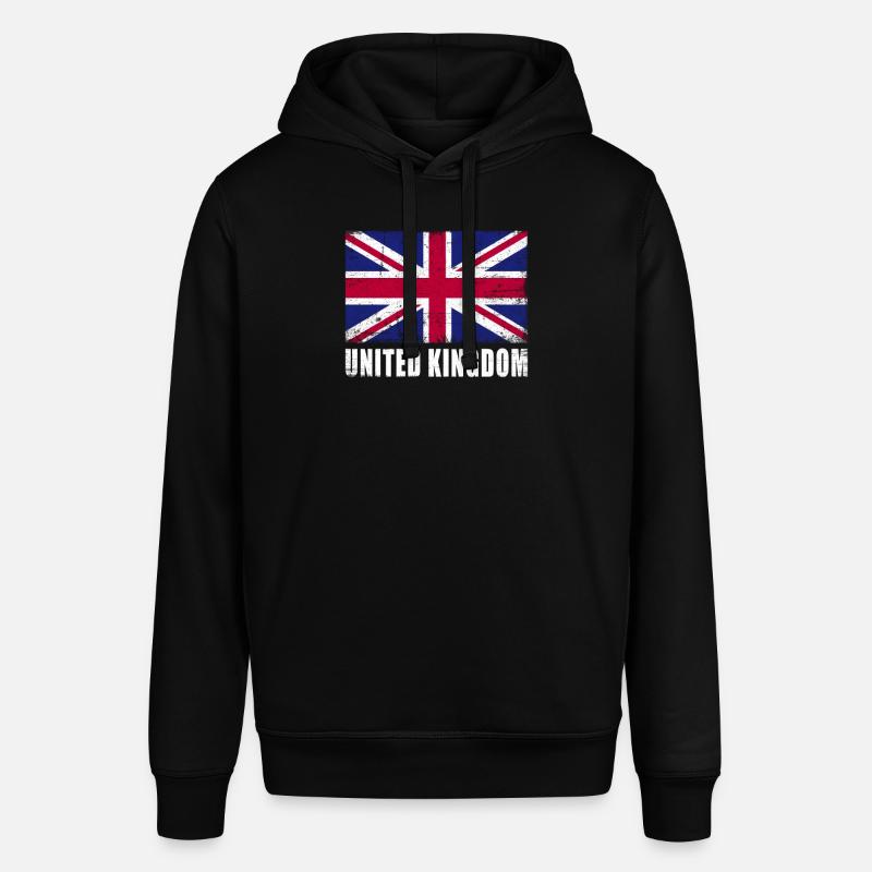 Drapeau du Royaume-Uni Grunge Royaume-Uni - Sweat à capuche SOUNDER Stanley/Stella Unisexe - noir