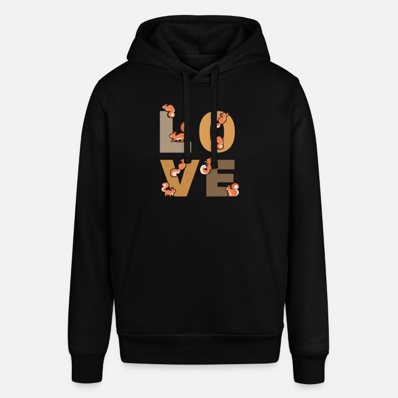 Squirrel LOVE Squirrel Nice Squirrel - Stanley/Stella SOUNDER Unisex Hoodie - black