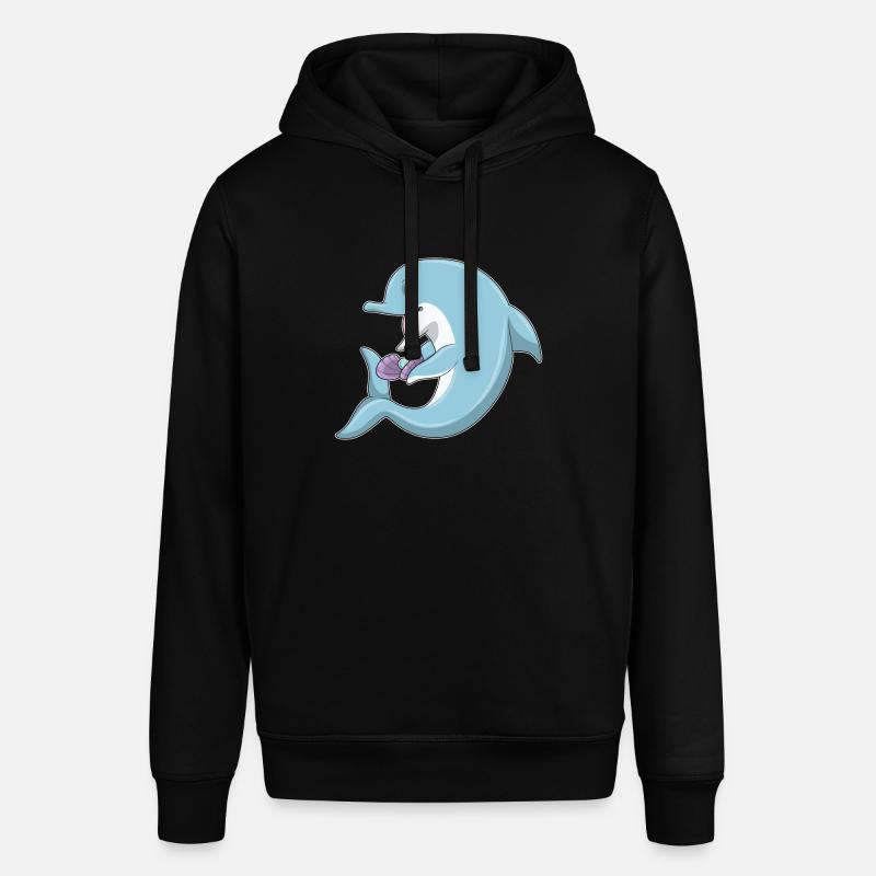 Dauphin avec perle - Sweat à capuche SOUNDER Stanley/Stella Unisexe - noir