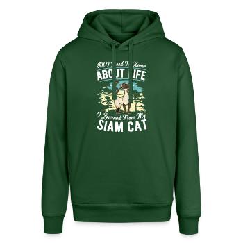 Siamkatze Siam Cat Siamesische Katze - Stanley/Stella Unisex Hoodie SOUNDER - Flaschengrün - Vorne - Alina (178cm) & Michal (187cm)