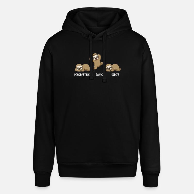 Procrastinate Panic Procrastination Gift - Stanley/Stella SOUNDER Unisex Hoodie - black