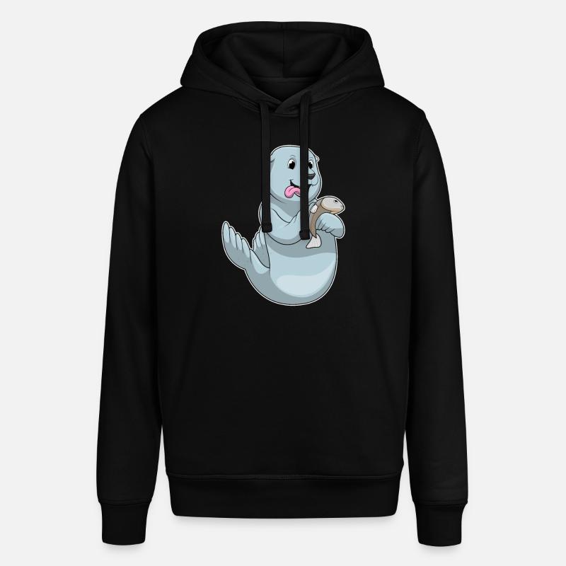 Sceller avec du poisson - Sweat à capuche SOUNDER Stanley/Stella Unisexe - noir