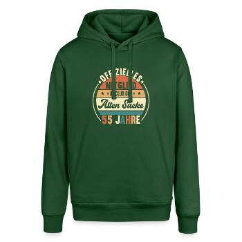 Geburtstag 55 Jahre - Stanley/Stella Unisex Hoodie SOUNDER - Flaschengrün - Vorne - Alina (178cm) & Michal (187cm)