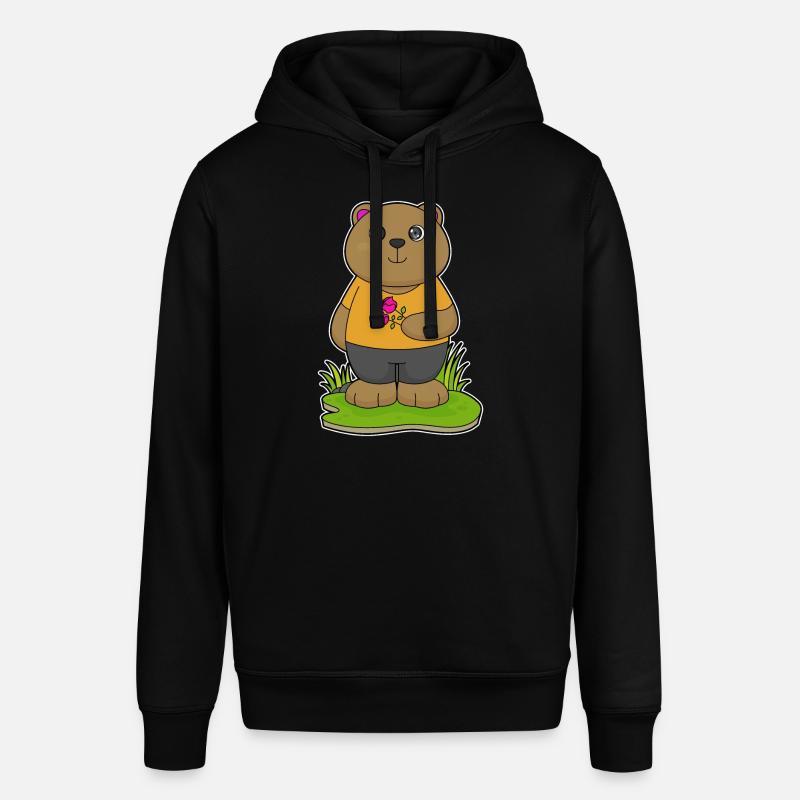 Ours avec des fleurs - Sweat à capuche SOUNDER Stanley/Stella Unisexe - noir