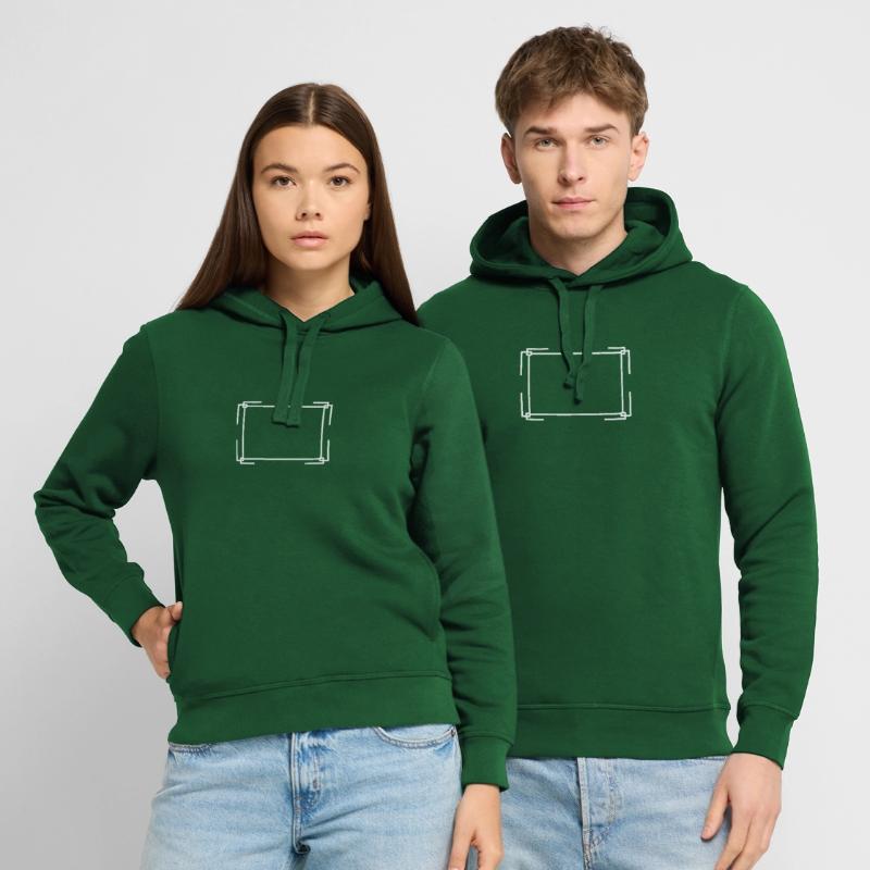Rectangular frame in white basic text Stanley/Stella SOUNDER Unisex Hoodie