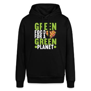 Vegan Vegetarier - Stanley/Stella Unisex Hoodie SOUNDER - Schwarz - Vorne - Alina (178cm) & Michal (187cm)