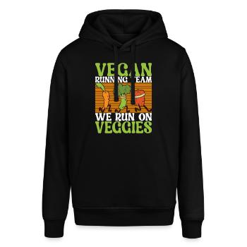 Vegan Vegetarier - Stanley/Stella Unisex Hoodie SOUNDER - Schwarz - Vorne - Alina (178cm) & Michal (187cm)
