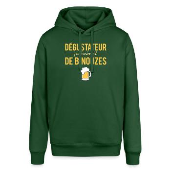 Dégustateur professionnel de binouzes bière humour - Sweat à capuche SOUNDER Stanley/Stella Unisexe - vert bouteille - Devant - Alina (178cm) & Michal (187cm)