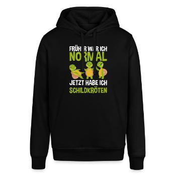 Schildkröte - Stanley/Stella Unisex Hoodie SOUNDER - Schwarz - Vorne - Alina (178cm) & Michal (187cm)