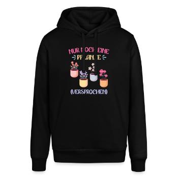 Nur noch eine Pflanze versprochen Blumen - Stanley/Stella Unisex Hoodie SOUNDER - Schwarz - Vorne - Alina (178cm) & Michal (187cm)