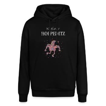 Hopeditz Narr Düsseldorfer Karneval Kostümersatz - Stanley/Stella Unisex Hoodie SOUNDER - Schwarz - Vorne - Alina (178cm) & Michal (187cm)