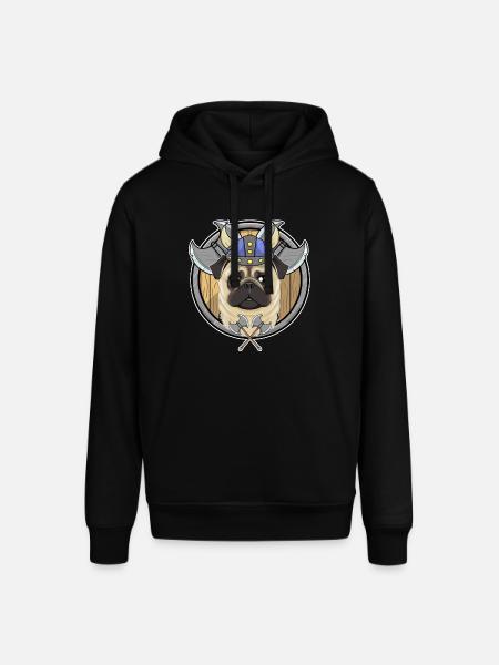 Pug I Valhalla I Viking - Stanley/Stella SOUNDER Unisex Hoodie - black