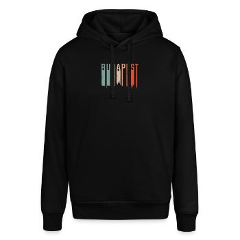 Budapest Ungarn Reise - Stanley/Stella Unisex Hoodie SOUNDER - Schwarz - Vorne - Alina (178cm) & Michal (187cm)