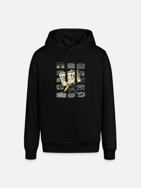Kasettikynä Vintage-lahja 80-luvun 90-luvun radio - Stanley/Stella SOUNDER unisex huppari - musta