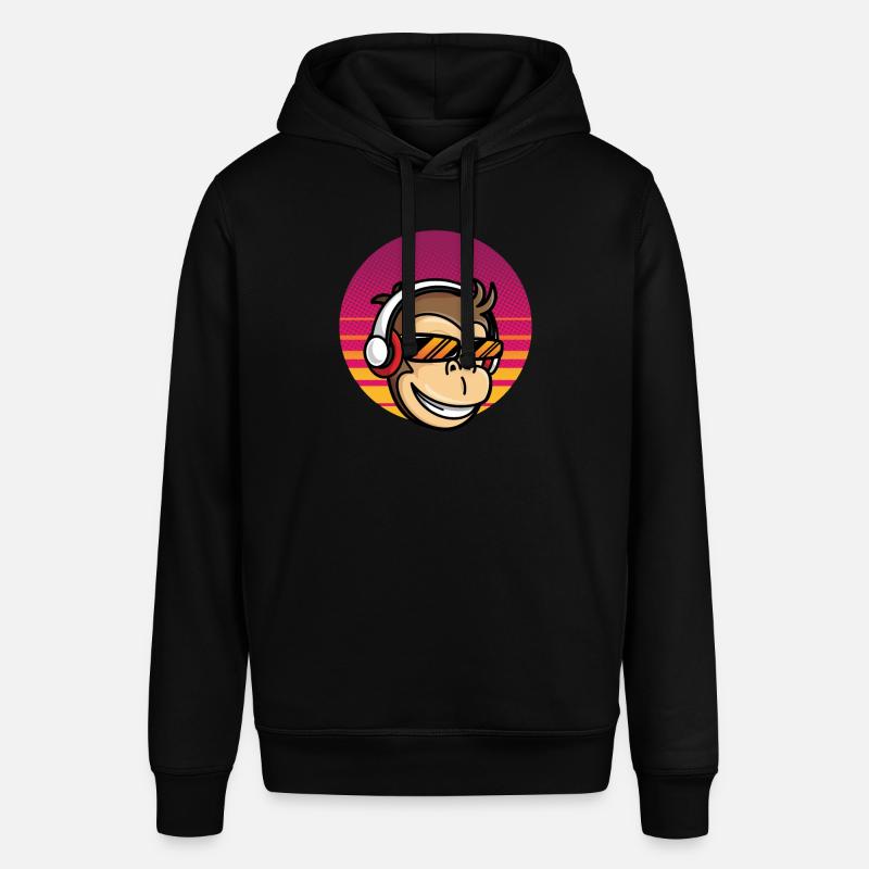 Monkey DJ Monkey avec casque - Sweat à capuche SOUNDER Stanley/Stella Unisexe - noir