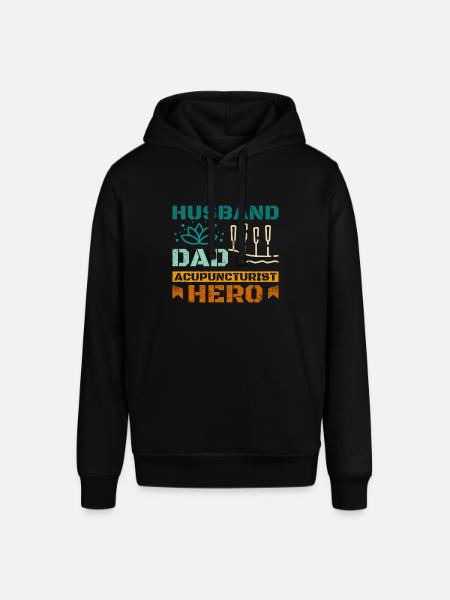Husband dad acupuncturist hero - Stanley/Stella SOUNDER Unisex Hoodie - black