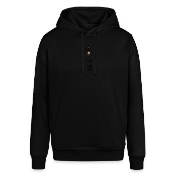 Let It Bee - Stanley/Stella Unisex Hoodie SOUNDER - Schwarz - Vorne - Alina (178cm) & Michal (187cm)