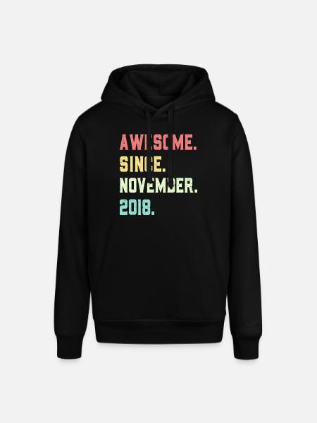 Awesome Since November 2018 - Stanley/Stella SOUNDER Unisex Hoodie - black