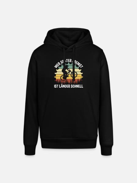 Wer Später Bremst Fahrrad - Stanley/Stella Unisex Hoodie SOUNDER - Schwarz