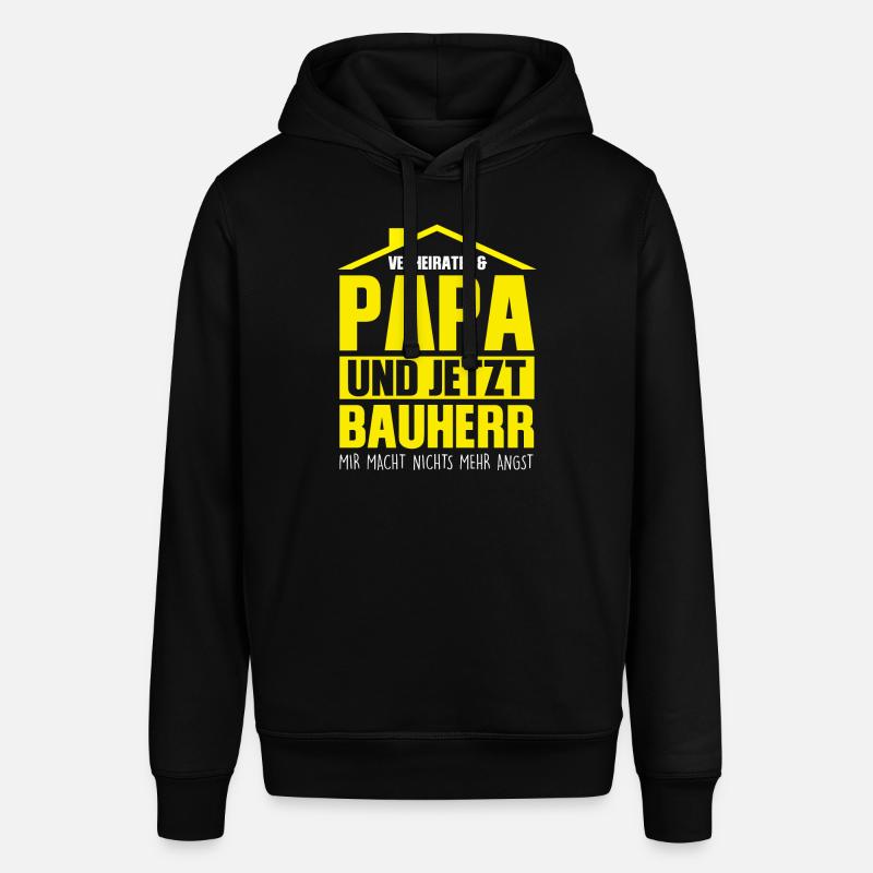 Bauherr Papa Eigenheim Geschenk - Stanley/Stella Unisex Hoodie SOUNDER - Schwarz