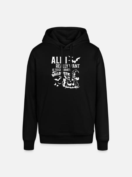 Halloween Witch Pumpkin Gift - Stanley/Stella SOUNDER Unisex Hoodie - black