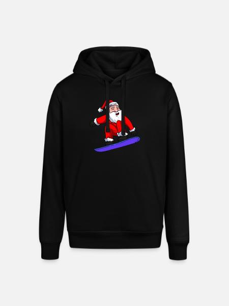 Santa Claus Snowboarding - Stanley/Stella SOUNDER Unisex Hoodie - black