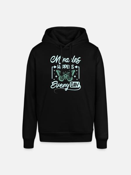 Miracles happens every day - Stanley/Stella SOUNDER Unisex Hoodie - black