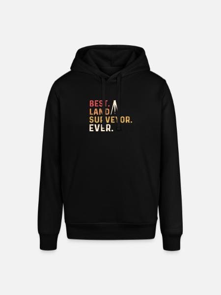 Bedst. Landmåler. Altid. Landinspektør. - Stanley/Stella SOUNDER unisex hoodie - sort