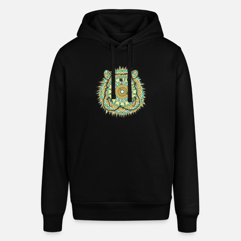 Mandala Hérisson Art géométrique - Sweat à capuche SOUNDER Stanley/Stella Unisexe - noir