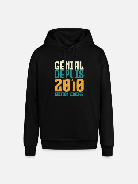 Génial depuis 2010 - Sweat à capuche SOUNDER Stanley/Stella Unisexe - noir