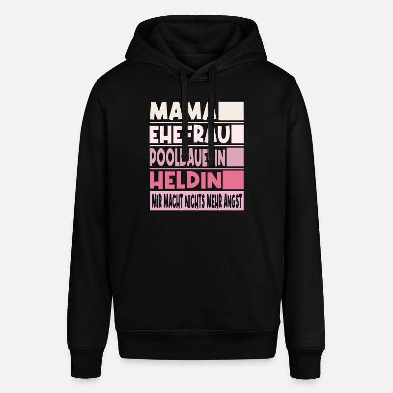 Poolbauerin Mama Ehefrau Heldin - Stanley/Stella Unisex Hoodie SOUNDER - Schwarz