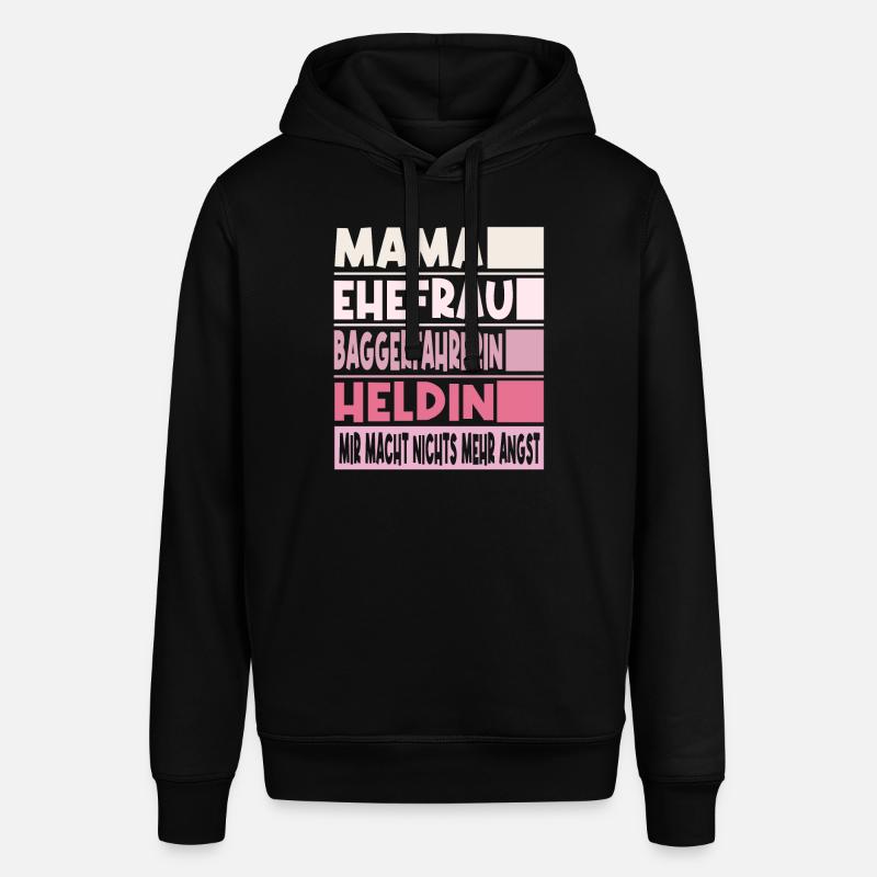 Baggerfahrerin Mama Ehefrau Heldin - Stanley/Stella Unisex Hoodie SOUNDER - Schwarz