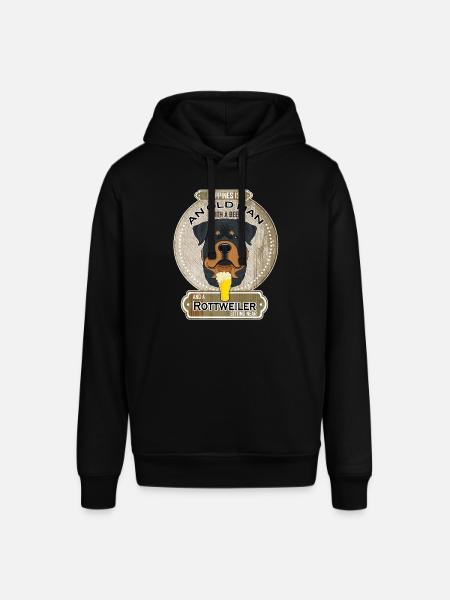 Rottweiler Dad Beer Lover - Stanley/Stella SOUNDER Unisex Hoodie - black