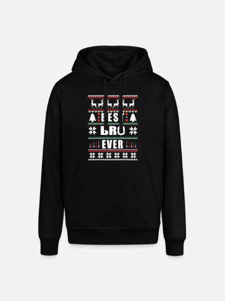 Sjov grim jul bedste bro nogensinde - Stanley/Stella SOUNDER unisex hoodie - sort