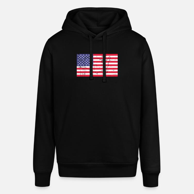 Drapeau de l’Amérique - Sweat à capuche SOUNDER Stanley/Stella Unisexe - noir